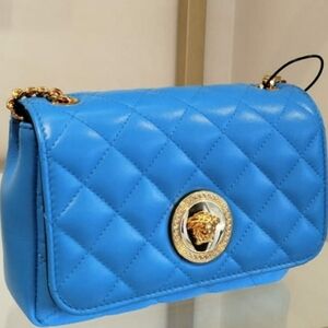 Versace la medusa icon medium Quilted leather shoulder crossbody bag
